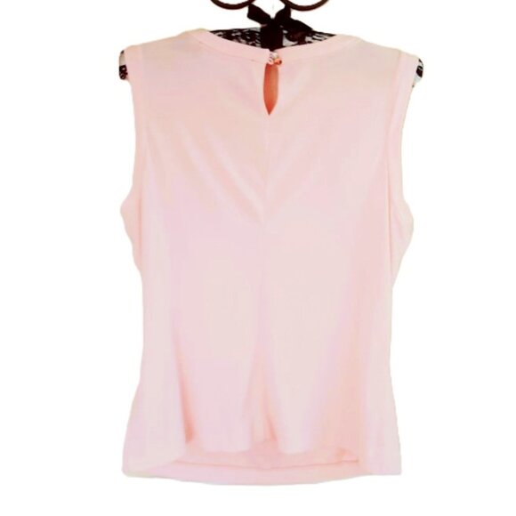 Karl Lagerfeld Sleeveless Drape Top in Blush Pink Small - Picture 2 of 5